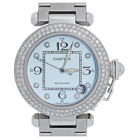 cartier women's santos|cartier santos diamond bezels.